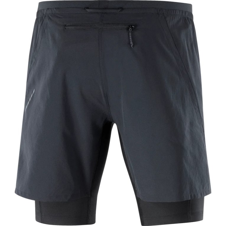 Black Salomon Cross Twinskin Men's Shorts | IE YT2168